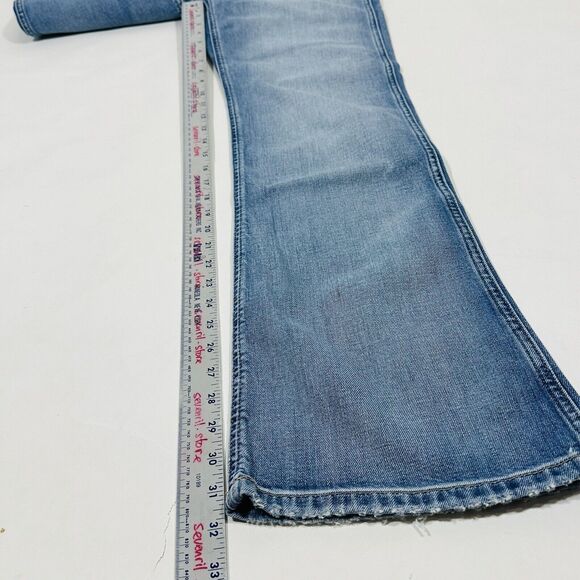 ETICA Anya High Rise Modern Flare Blue Jeans In River Cliff Size 29x32 NWT $239 - Picture 11 of 12
